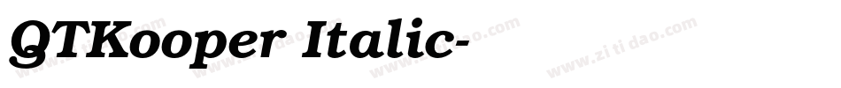 QTKooper Italic字体转换
